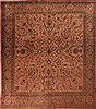 Tabriz Purple Square Hand Knotted 109 X 126  Area Rug 400-17245 Thumb 0