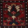 Bakhtiar Red Hand Knotted 104 X 132  Area Rug 400-17246 Thumb 17
