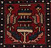 Bakhtiar Red Hand Knotted 104 X 132  Area Rug 400-17246 Thumb 31