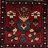 Bakhtiar Red Hand Knotted 104 X 132  Area Rug 400-17246 Thumb 8