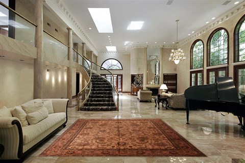 Tabriz Beige Hand Knotted 103 X 128 Area Rug 400-17247 Image 3