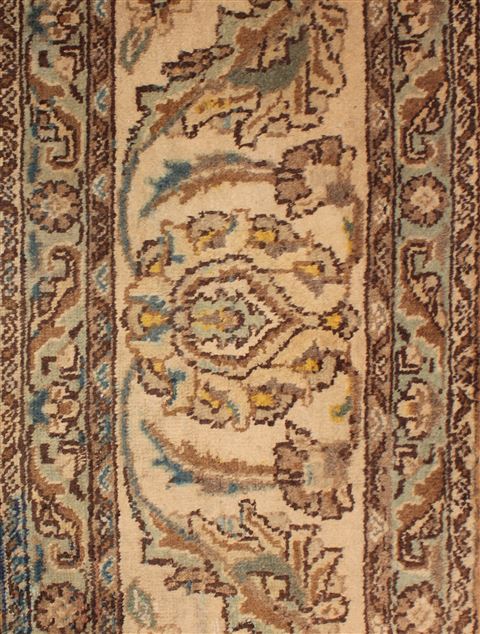 Tabriz Orange Square Hand Knotted 109 X 112 Area Rug 400-17249 Image 5