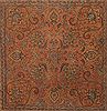 Tabriz Orange Square Hand Knotted 109 X 112 Area Rug 400-17249 Thumb 2