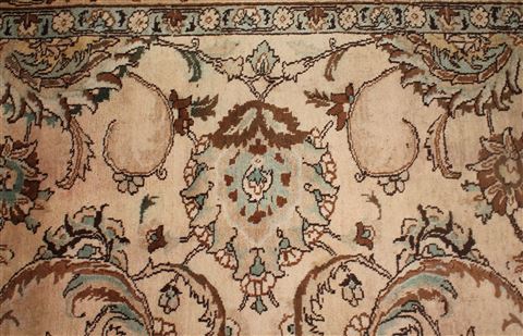 Tabriz Beige Square Hand Knotted 107 X 107 Area Rug 400-17250 Image 11