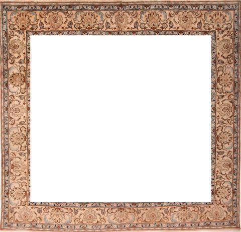 Tabriz Beige Square Hand Knotted 107 X 107 Area Rug 400-17250 Image 3