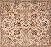 Tabriz Beige Square Hand Knotted 107 X 107  Area Rug 400-17250 Thumb 2