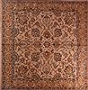 Tabriz Beige Square Hand Knotted 107 X 107  Area Rug 400-17250 Thumb 0