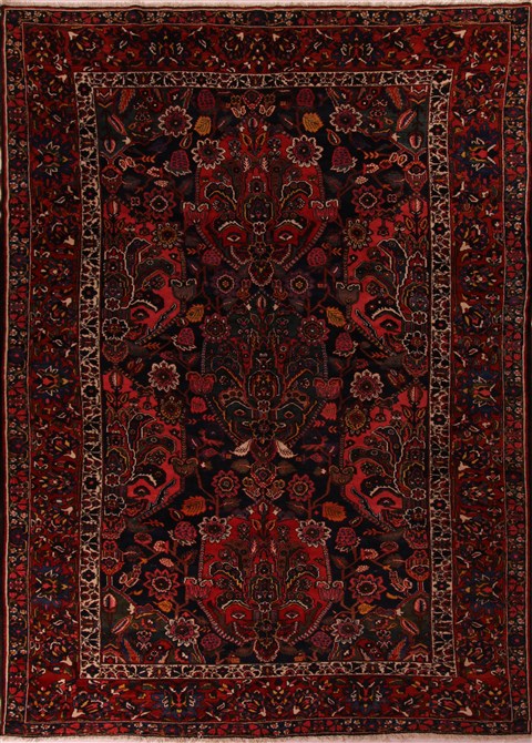 Bakhtiar Blue Hand Knotted 101 X 147  Area Rug 400-17252 Image 0