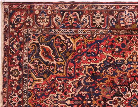 Bakhtiar Purple Hand Knotted 103 X 136 Area Rug 400-17253 Image 2