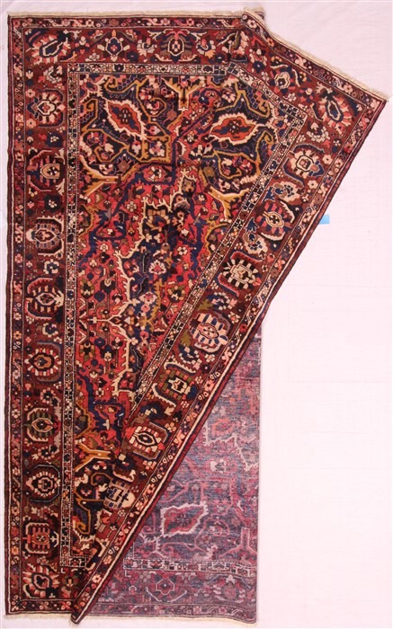 Bakhtiar Purple Hand Knotted 103 X 136 Area Rug 400-17253 Image 3
