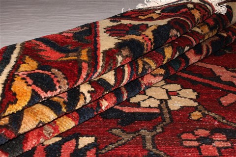 Bakhtiar Orange Hand Knotted 107 X 155 Area Rug 400-17254 Image 16