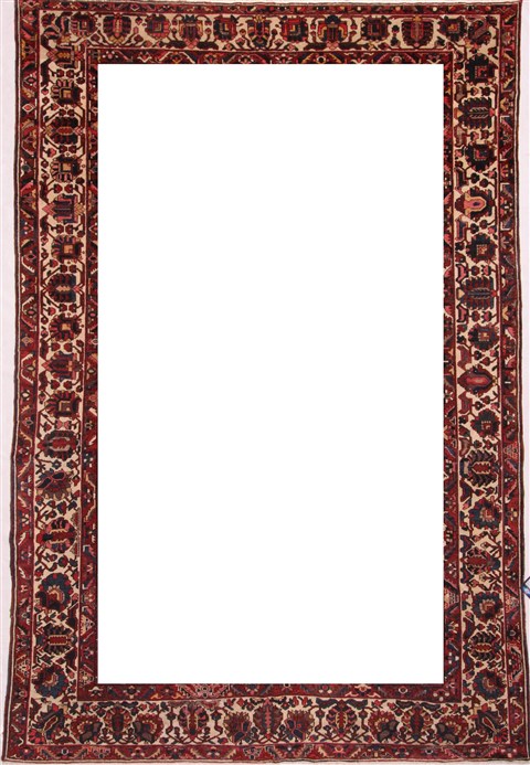 Bakhtiar Orange Hand Knotted 107 X 155 Area Rug 400-17254 Image 2