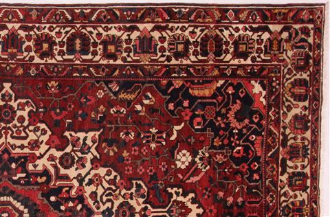 Bakhtiar Orange Hand Knotted 107 X 155 Area Rug 400-17254 Image 4