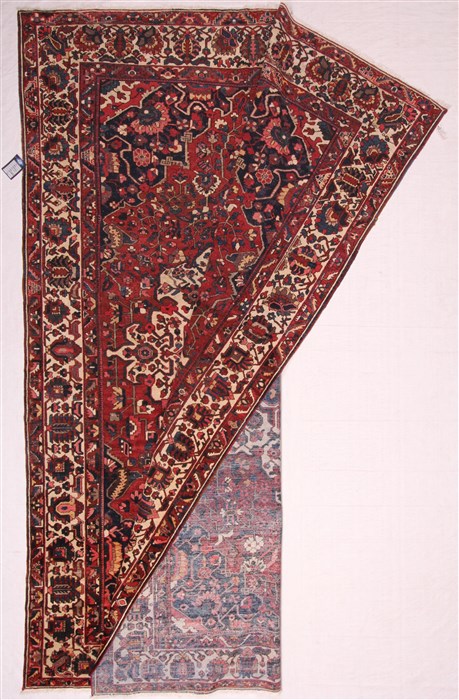 Bakhtiar Orange Hand Knotted 107 X 155 Area Rug 400-17254 Image 5