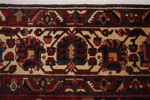 Bakhtiar Orange Hand Knotted 107 X 155 Area Rug 400-17254 Image 8