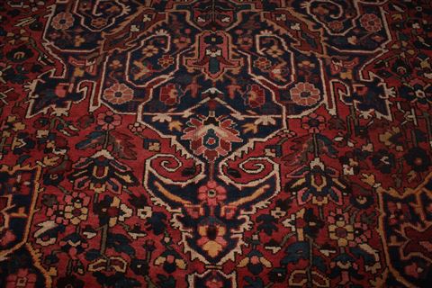 Bakhtiar Purple Hand Knotted 109 X 138 Area Rug 400-17256 Image 13