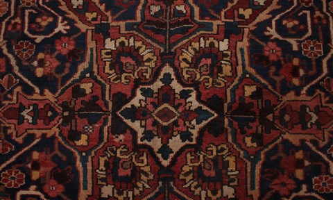 Bakhtiar Purple Hand Knotted 109 X 138 Area Rug 400-17256 Image 14