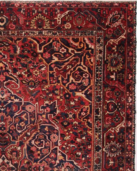Bakhtiar Purple Hand Knotted 109 X 138 Area Rug 400-17256 Image 1