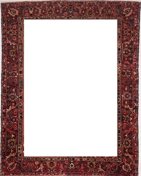 Bakhtiar Purple Hand Knotted 109 X 138 Area Rug 400-17256 Image 3