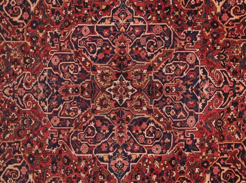 Bakhtiar Purple Hand Knotted 109 X 138 Area Rug 400-17256 Image 4