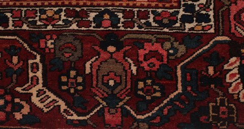Bakhtiar Purple Hand Knotted 109 X 138 Area Rug 400-17256 Image 8