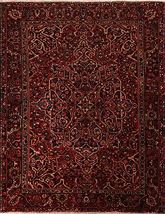 Persian Bakhtiar Purple Rectangle 10x14 ft Wool Carpet 17256