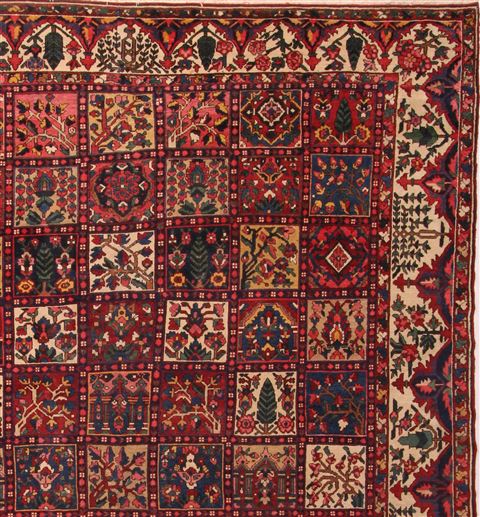 Bakhtiar Red Hand Knotted 112 X 1310 Area Rug 400-17257 Image 2