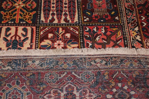 Bakhtiar Red Hand Knotted 107 X 144 Area Rug 400-17258 Image 28