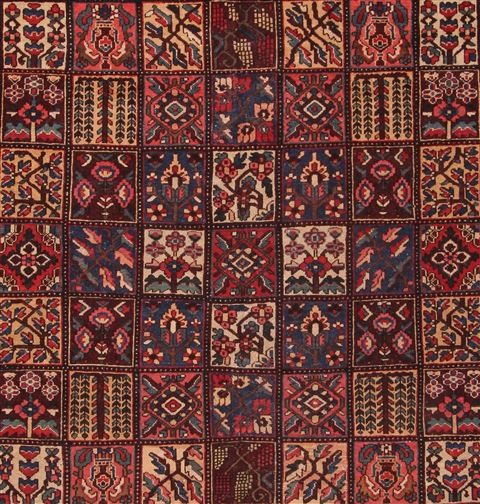 Bakhtiar Blue Square Hand Knotted 103 X 108 Area Rug 400-17259 Image 27