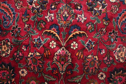 Mashad Red Hand Knotted 99 X 153 Area Rug 400-17260 Image 11