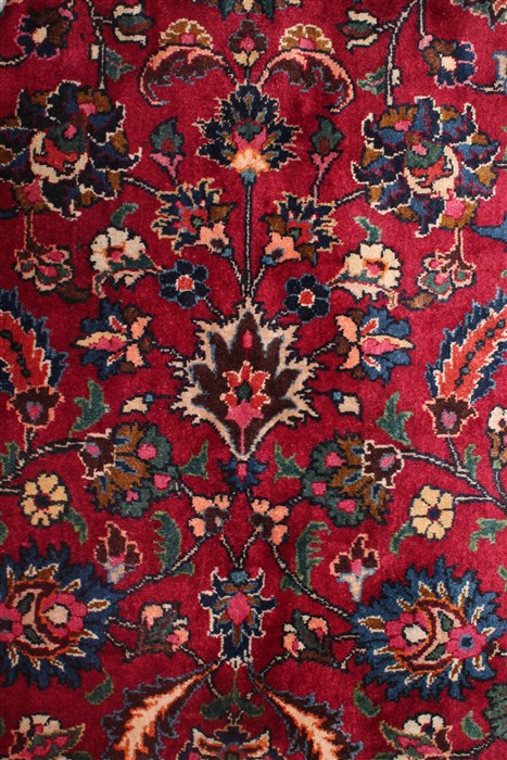 Mashad Red Hand Knotted 99 X 153 Area Rug 400-17260 Image 13
