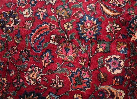 Mashad Red Hand Knotted 99 X 153 Area Rug 400-17260 Image 15