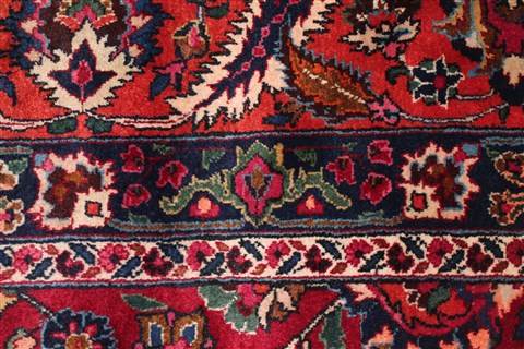 Mashad Red Hand Knotted 99 X 153 Area Rug 400-17260 Image 18