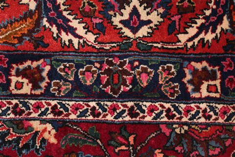 Mashad Red Hand Knotted 99 X 153 Area Rug 400-17260 Image 19