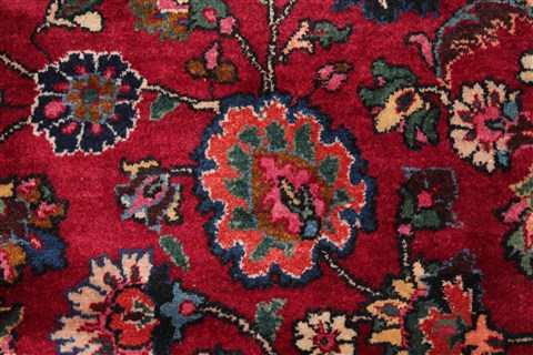 Mashad Red Hand Knotted 99 X 153 Area Rug 400-17260 Image 20