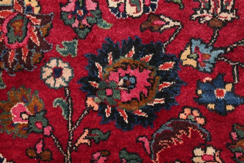 Mashad Red Hand Knotted 99 X 153 Area Rug 400-17260 Image 21
