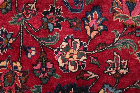 Mashad Red Hand Knotted 99 X 153 Area Rug 400-17260 Image 22