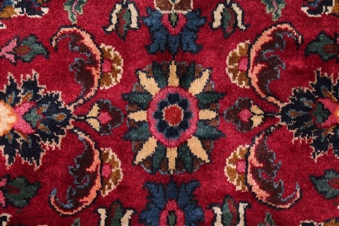Mashad Red Hand Knotted 99 X 153 Area Rug 400-17260 Image 24
