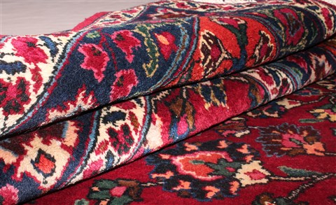 Mashad Red Hand Knotted 99 X 153 Area Rug 400-17260 Image 30