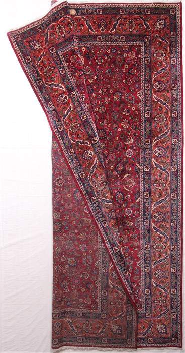 Mashad Red Hand Knotted 99 X 153 Area Rug 400-17260 Image 5