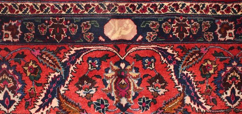 Mashad Red Hand Knotted 99 X 153 Area Rug 400-17260 Image 7