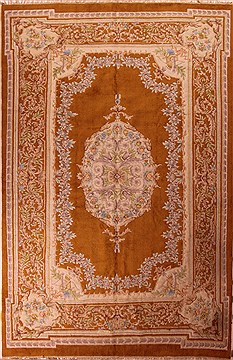 Chinese Elvan Yellow Rectangle 11x16 ft Wool Carpet 17265