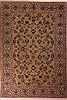 Kashan Green Hand Knotted 105 X 150  Area Rug 400-17266 Thumb 0