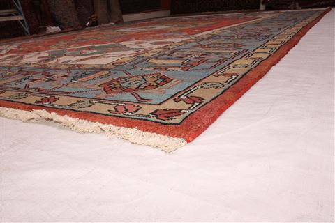Heriz Red Hand Knotted 106 X 136 Area Rug 400-17267 Image 13