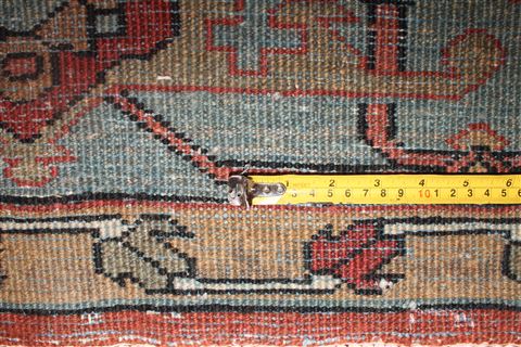 Heriz Red Hand Knotted 106 X 136 Area Rug 400-17267 Image 16