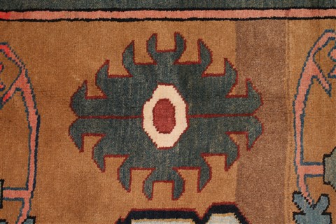 Heriz Red Hand Knotted 106 X 136 Area Rug 400-17267 Image 7