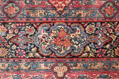 Kerman Red Hand Knotted 115 X 166 Area Rug 400-17269 Image 11