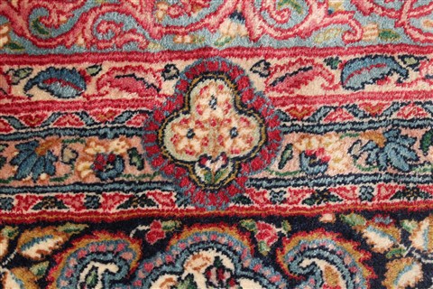 Kerman Red Hand Knotted 115 X 166 Area Rug 400-17269 Image 12