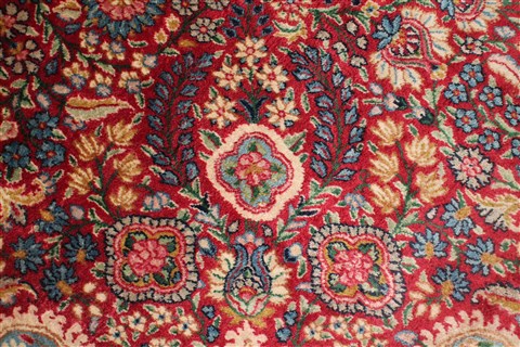 Kerman Red Hand Knotted 115 X 166 Area Rug 400-17269 Image 23