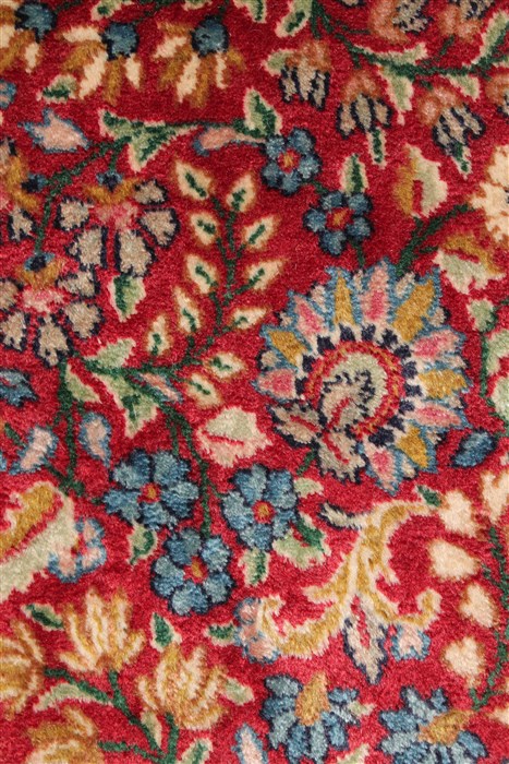 Kerman Red Hand Knotted 115 X 166 Area Rug 400-17269 Image 28